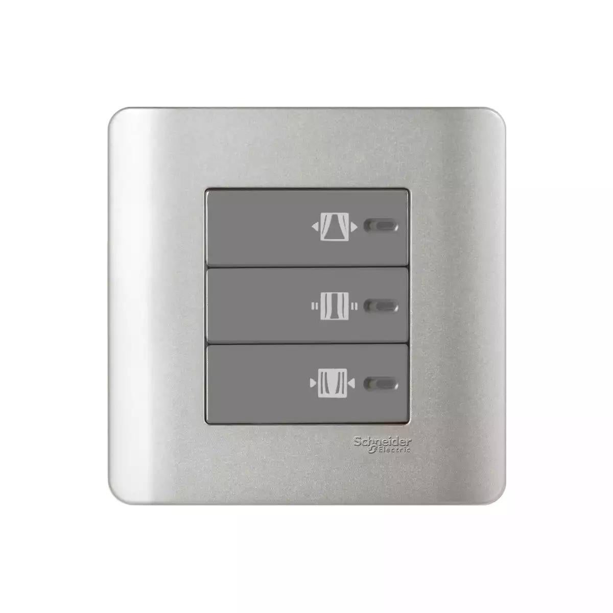 ELV+ 3 gang tactile curtain switch w/ 