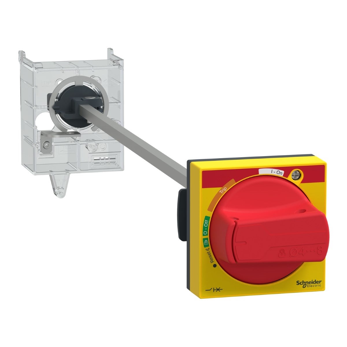 Extended rotary handle kit, TeSys Deca, IP54, red handle, with trip indication, for GV3L & GV3P