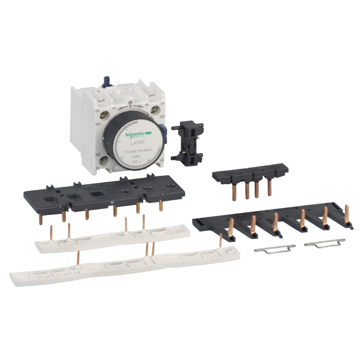 Kit for star delta starter assembling, for 3 x contactors LC1D09-D38 star identical, with timer block