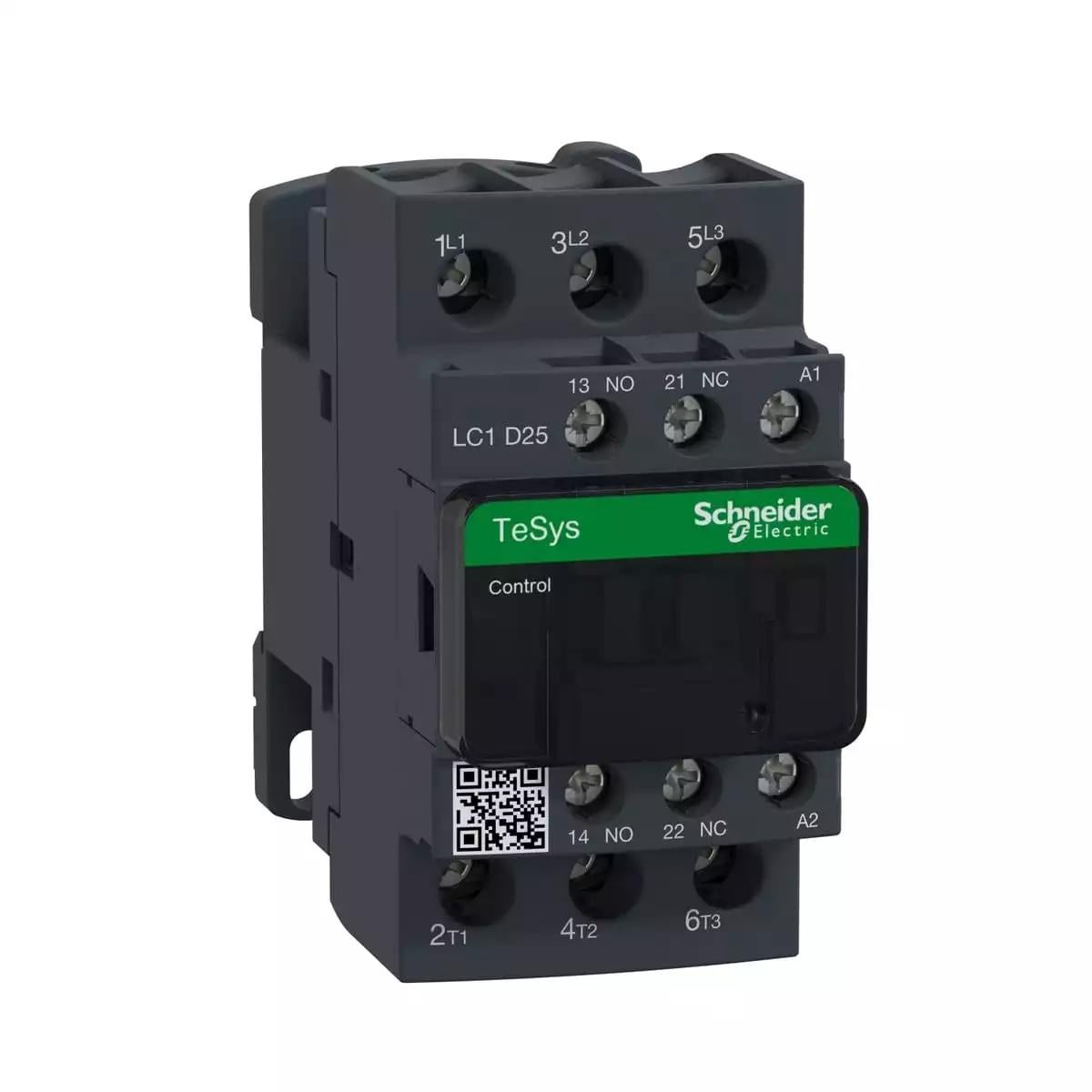 TeSys Deca contactor - 3P(3 NO) - AC-3/AC-3e - <lt/>= 440 V 25 A - 24 V AC coil