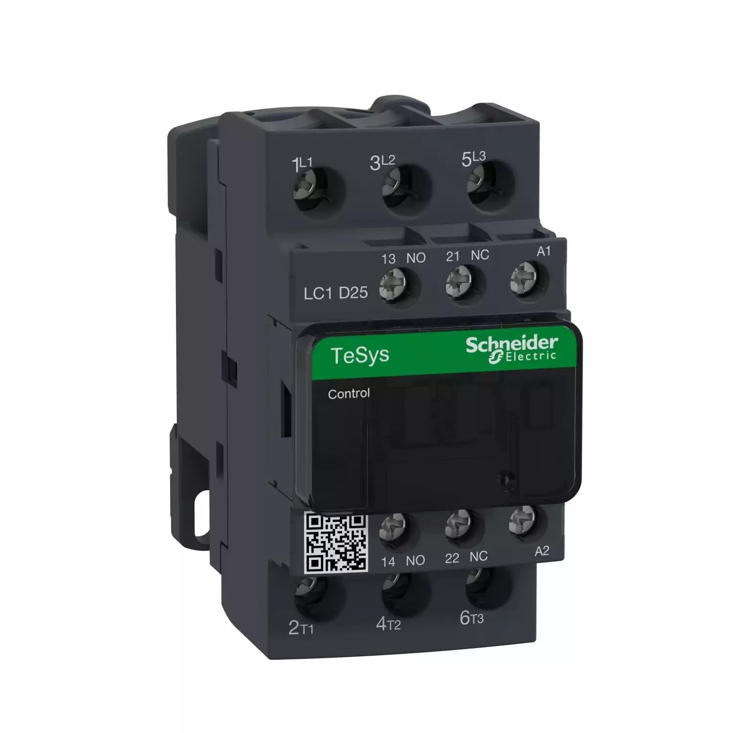 TeSys Deca contactor - 3P(3 NO) - AC-3/AC-3e - <lt/>= 440 V 25 A - 380 V AC coil