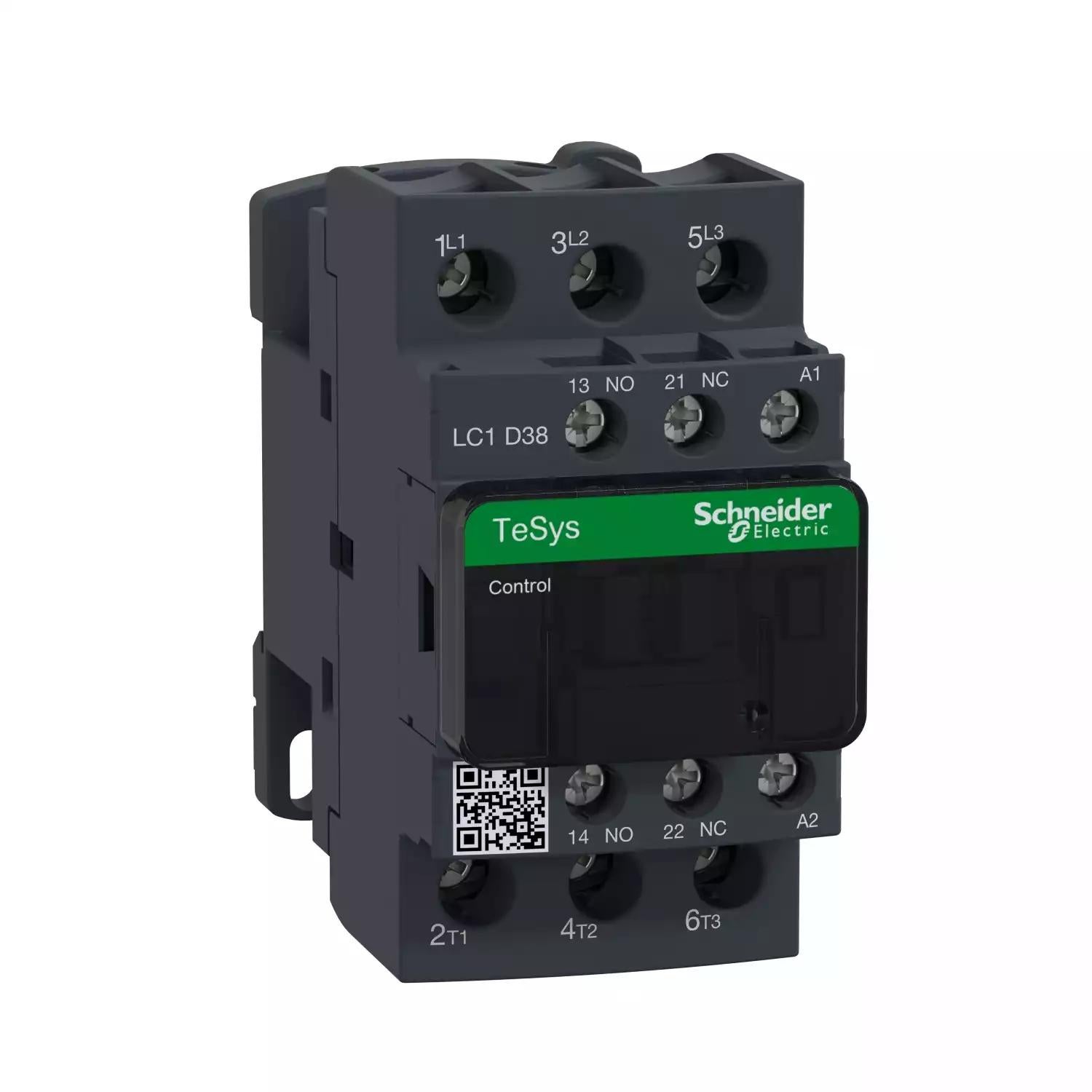 TeSys Deca contactor , 3P(3 NO) , AC-3/AC-3e , <lt/>= 440V, 38 A , 110V AC 50/60 Hz coil