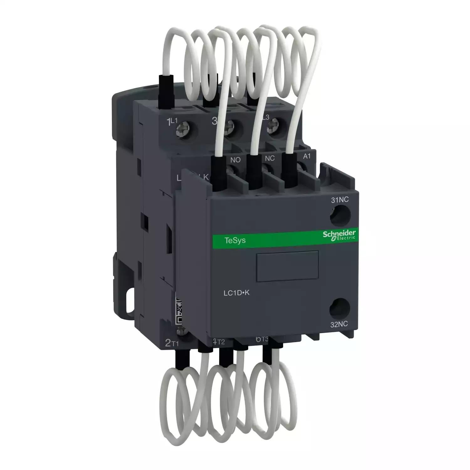 Capacitor contactor, TeSys Deca, 20 kVAR at 400 V/50 Hz, coil 220 V AC 50/60 Hz