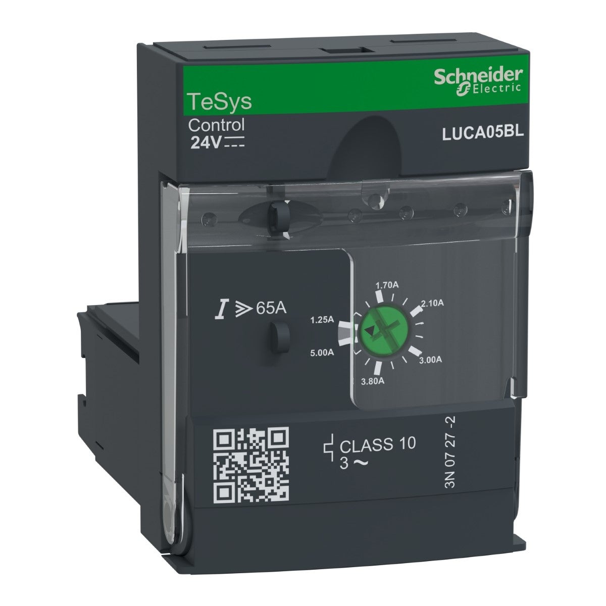 Standard control unit, TeSys Ultra, 3P, 1.25 to 5A, 690VAC, thermal magnetic protection, class 10, 24VDC coil