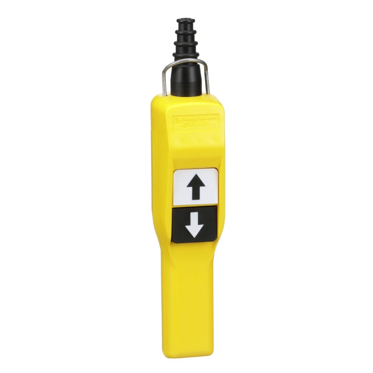 Pendant control station, Harmony XAC, plastic, yellow, pistol grip, 2 push buttons with 1NO