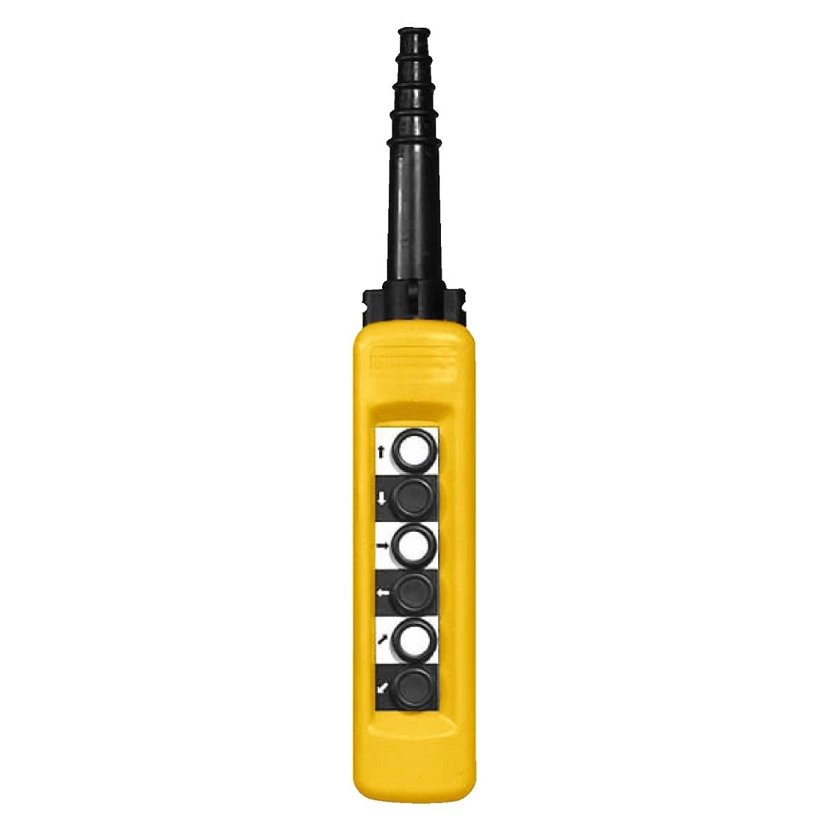 Pendant control station, Harmony XAC, plastic, yellow 6 push buttons with 1NO