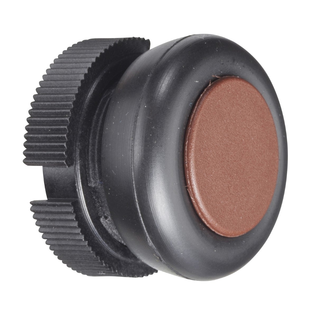 Push button head- Harmony XAC- plastic- brown- booted- spring return