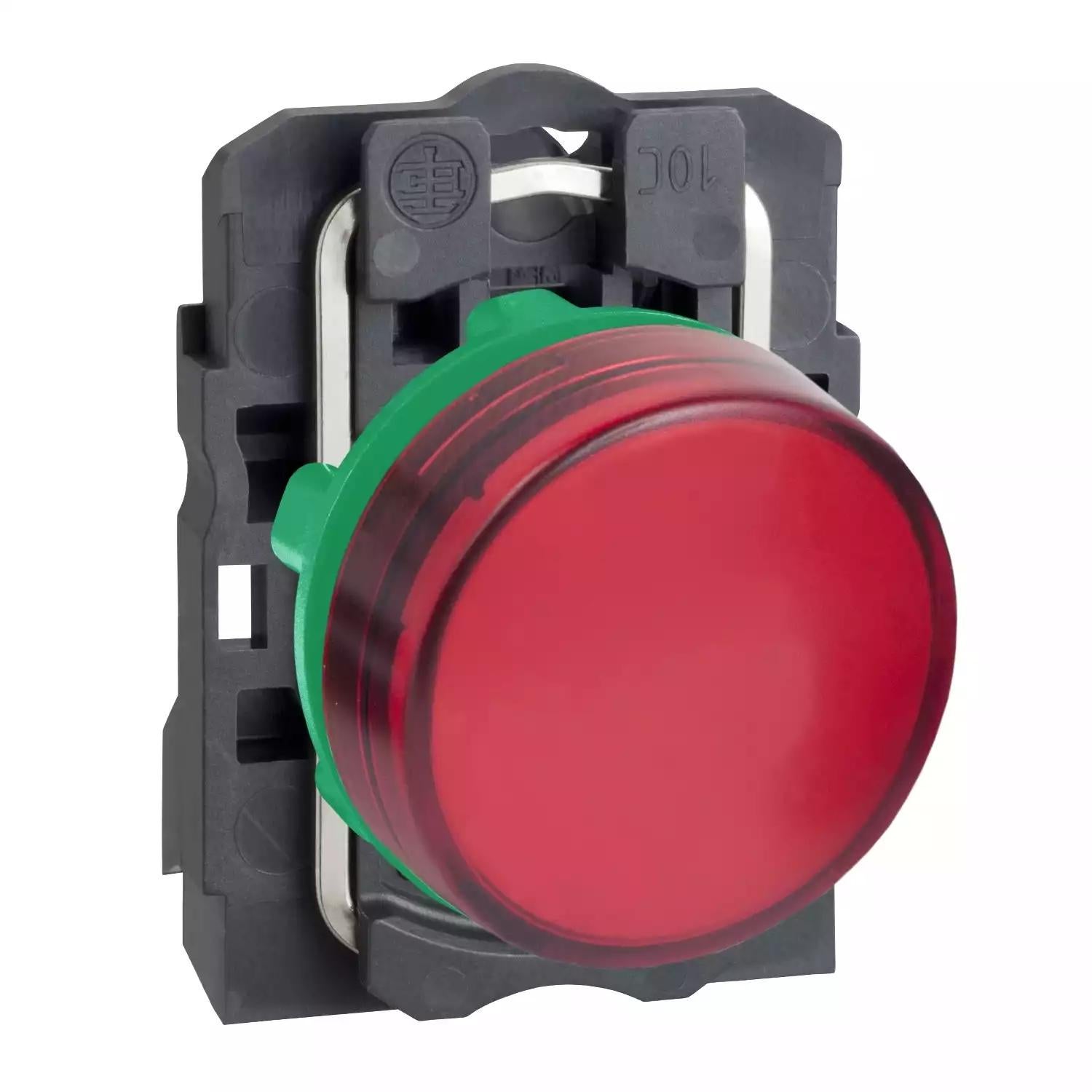 Harmony XB5, Pilot light, plastic, red, Ø22, plain lens with integral LED, 24 V AC/DC