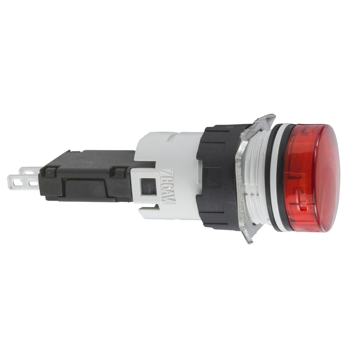 Complete pilot light, Harmony XB6, round red, plastic, 16mm, integral LED 12...24V
