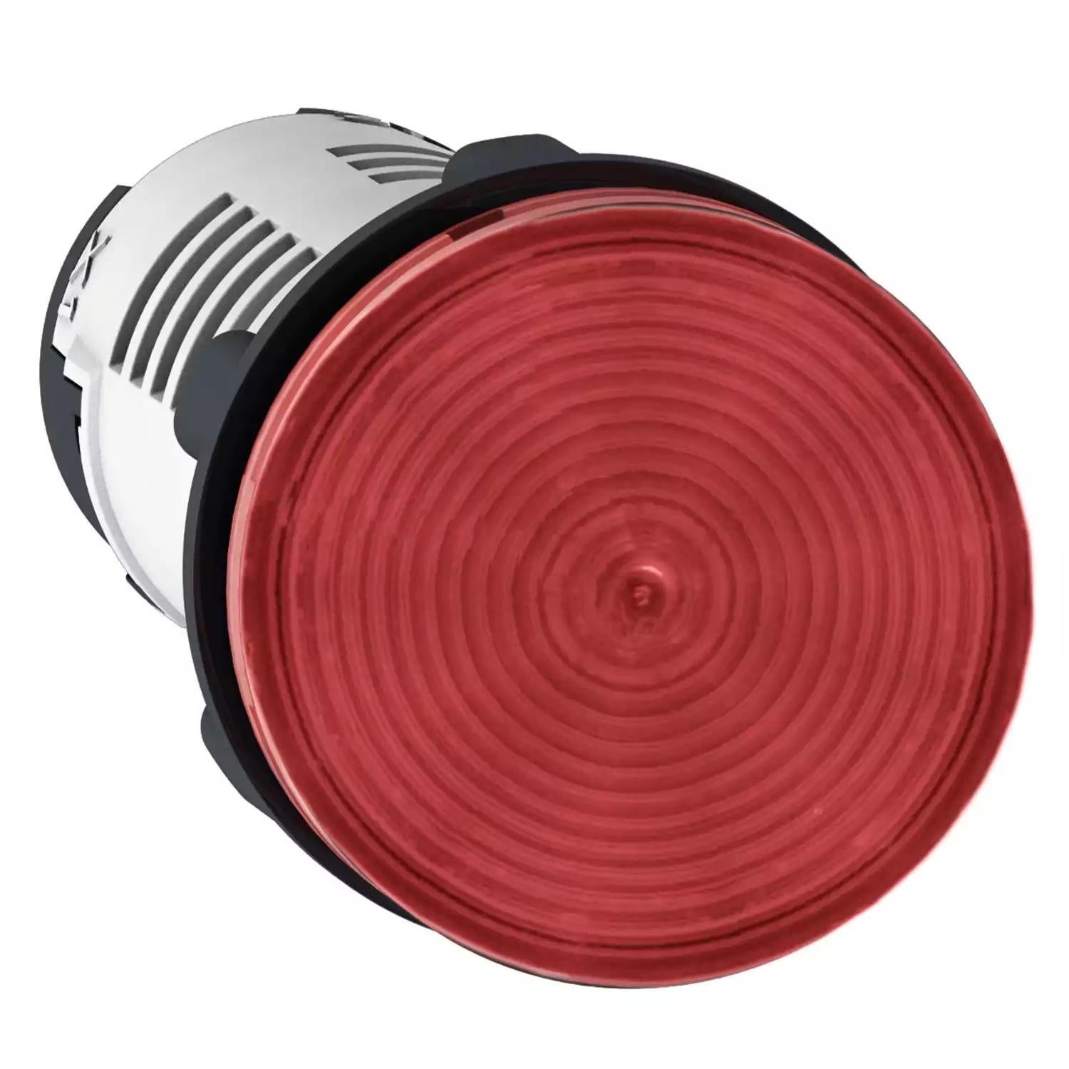 Harmony XB7, Monolithic pilot light, plastic, red, Ø22, integral LED, 24 V AC/DC