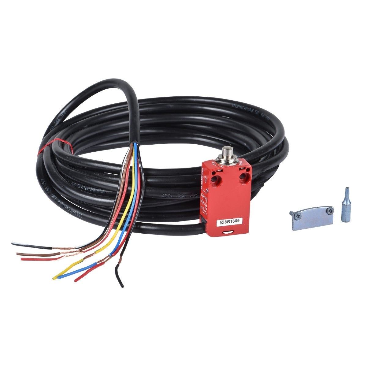 Safety limit switch- Telemecanique Safety switches XCS- XCSM- metal- roller plunger- 2 NC + 1 NO- cable 5 m