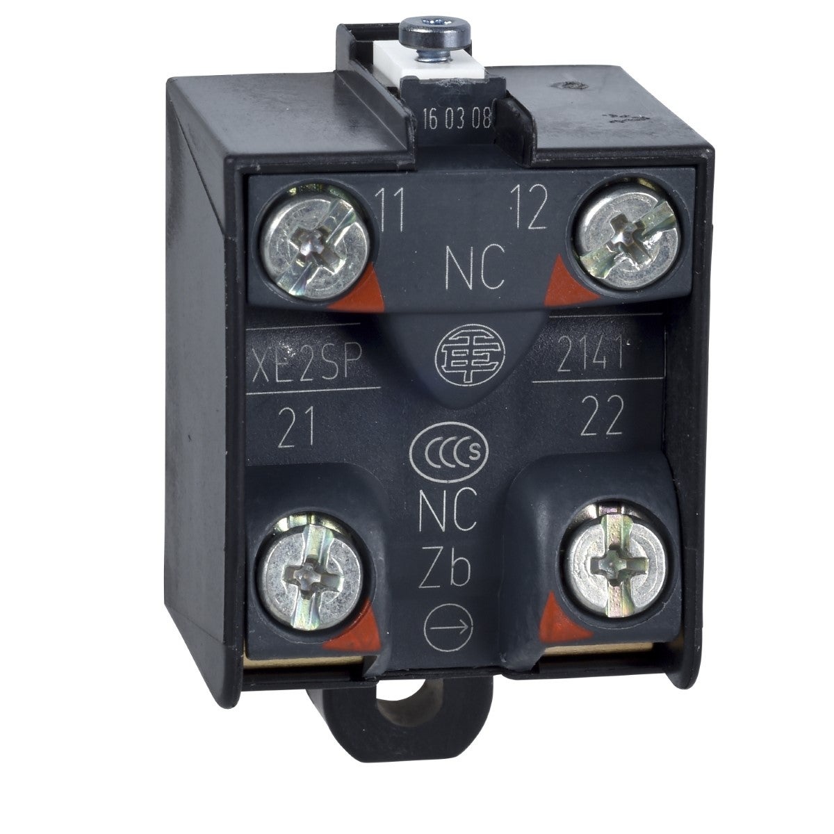 Limit switch contact block, Limit switches XC Standard, 2NC, snap action, simultaneous