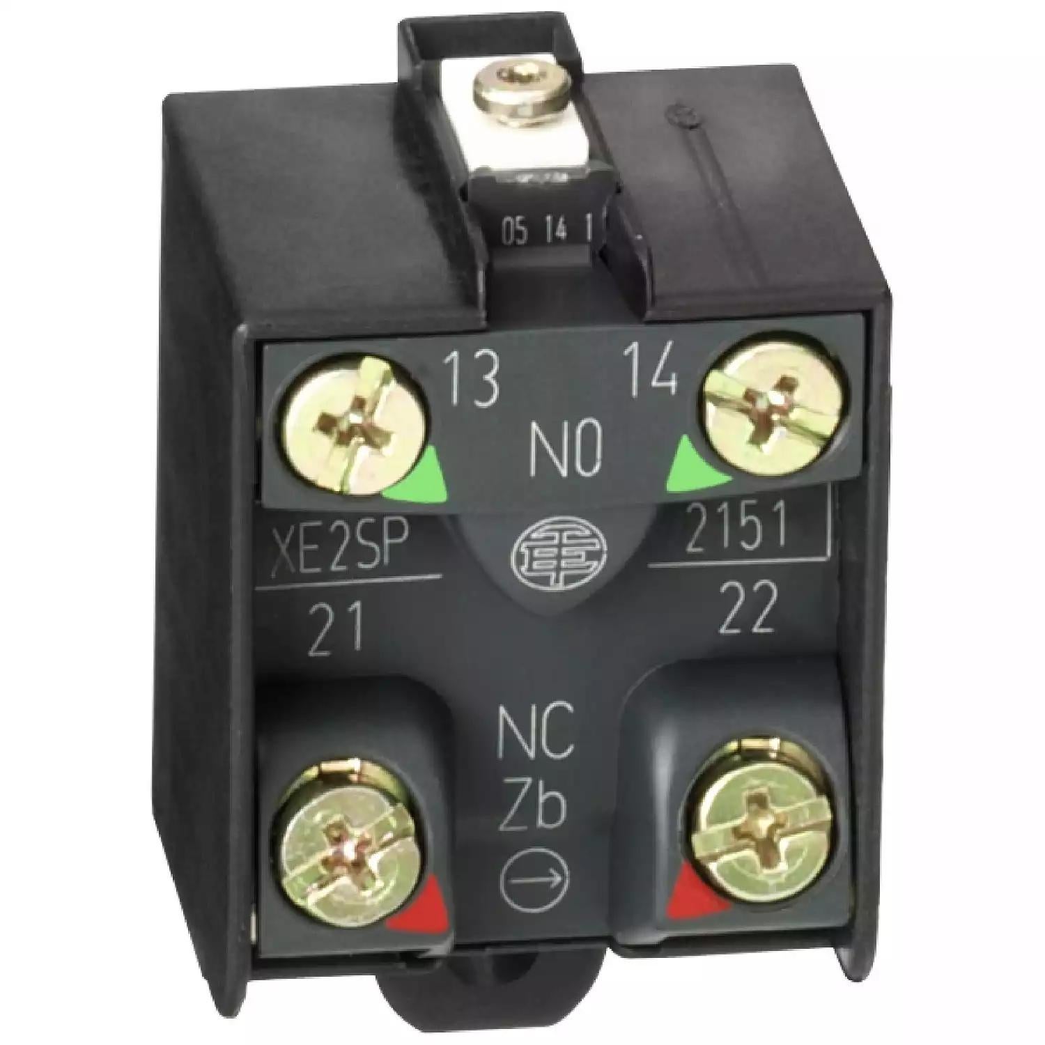 Limit switch contact block, Limit switches XC Standard, 1NC+1 NO, snap action