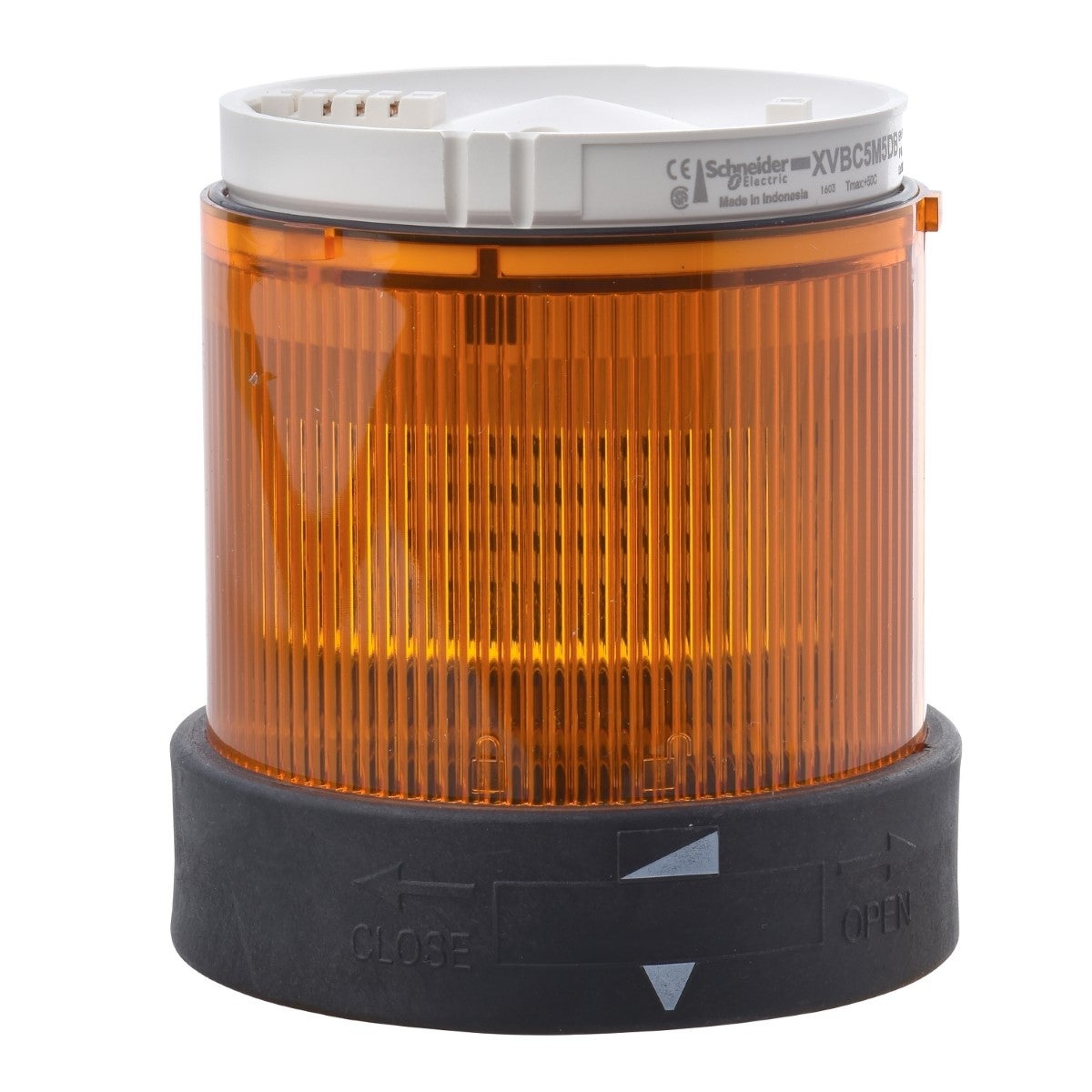 Indicator bank, Harmony XVB, illuminated unit, plastic, orange, 70mm, steady, integral LED, 120V AC