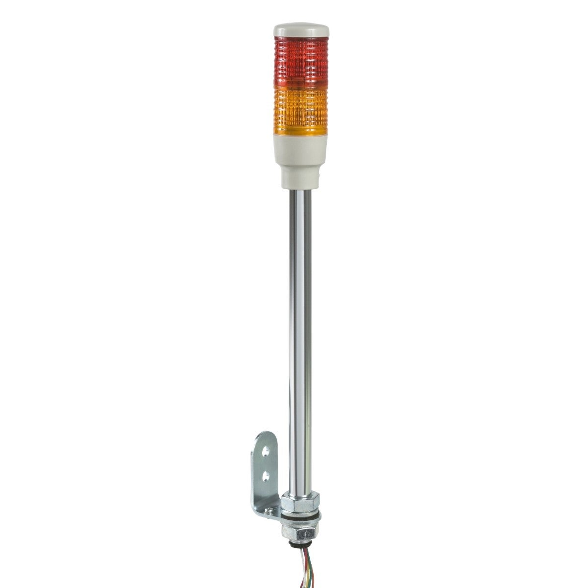 Monolithic precabled tower light, Harmony XVC, plastic, red orange, 40mm, tube mounting, steady, IP23, 24V AC DC