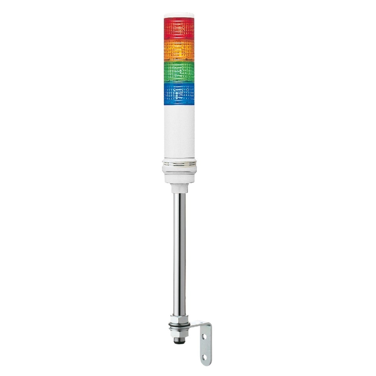 Harmony XVC, Monolithic precabled tower light, plastic, red orange green blue, Ø60, tube mounting, steady or flashing, buzzer, IP23, 24 V AC/DC
