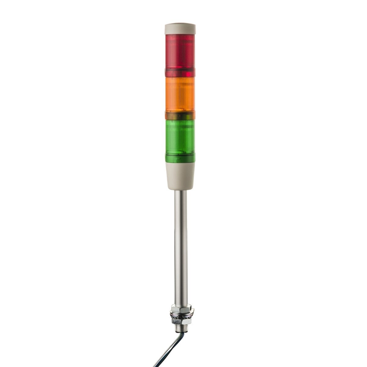 Harmony XVM, Modular tower lights, aluminium, red/orange/green, Ø45, steady, super bright LED, 24 V AC/DC