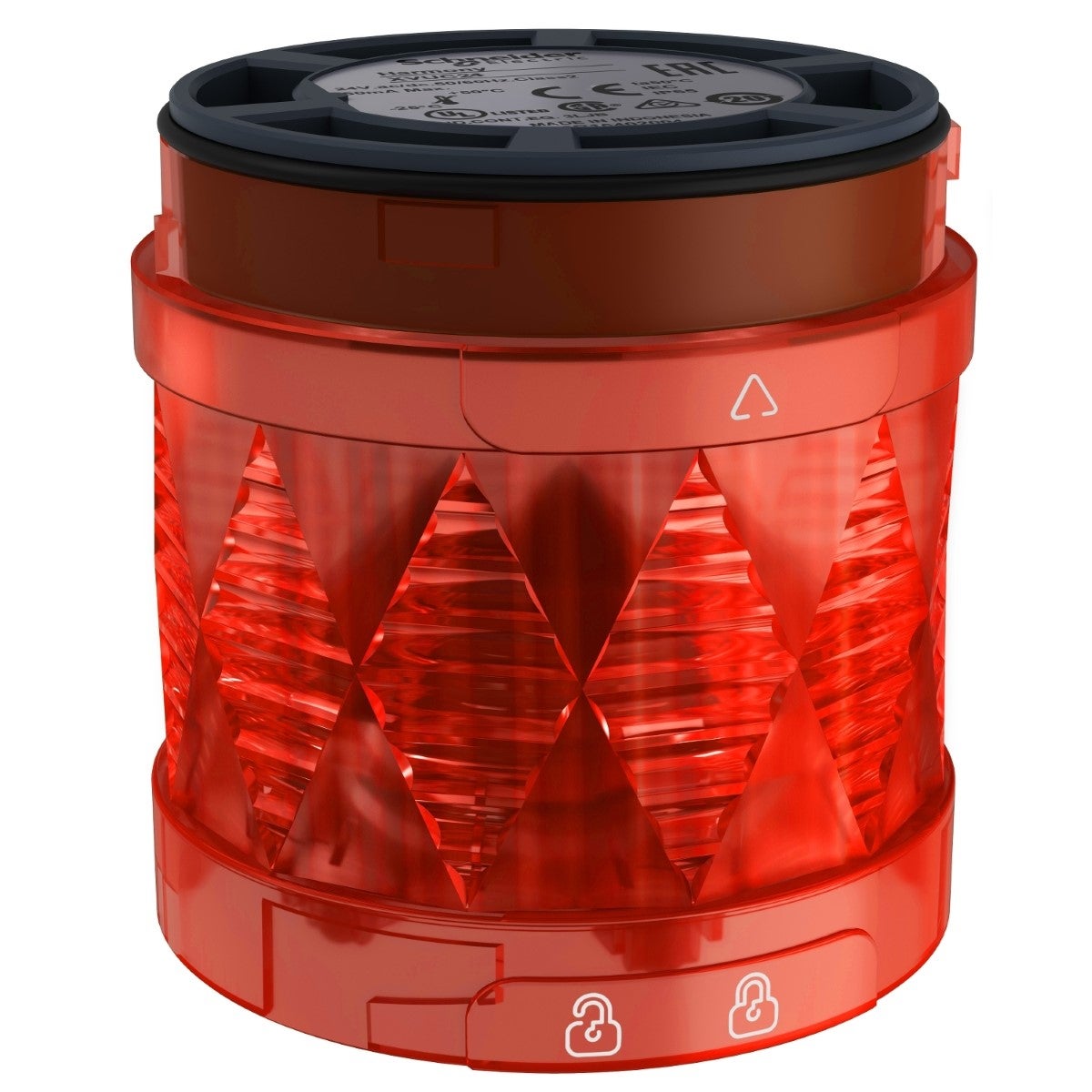 Harmony XVU, Illuminated LED unit for modular tower lights, red, Ø60, steady, IP65, 24 V AC/DC