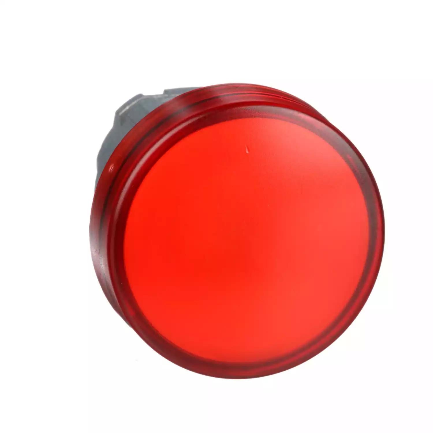 Harmony XB4, Pilot light head, metal, red, Ø22, plain lens for integral LED