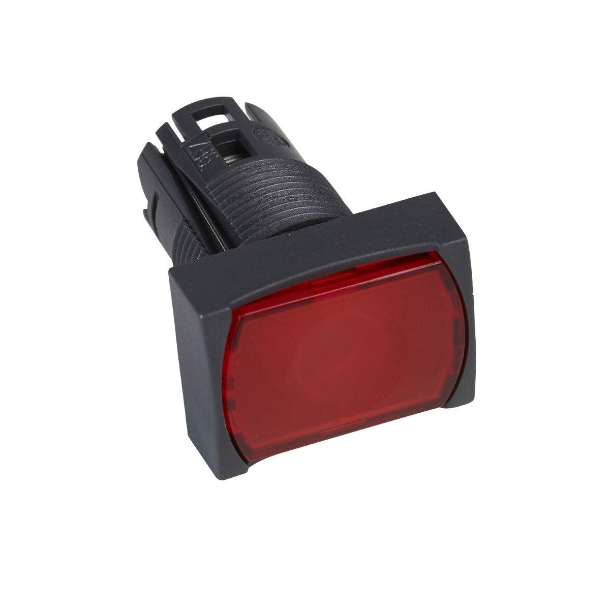 Head for illuminated push button, Harmony XB6, red rectangular flush, 16mm, integral LED, spring return, 12…24V, unmarked
