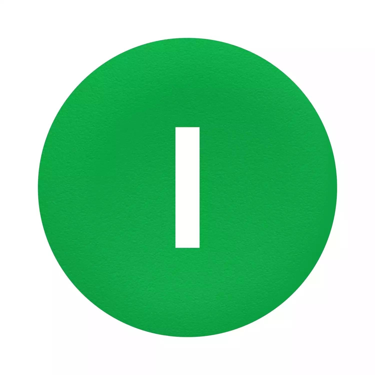 green cap marked I for circular pushbutton Ø22