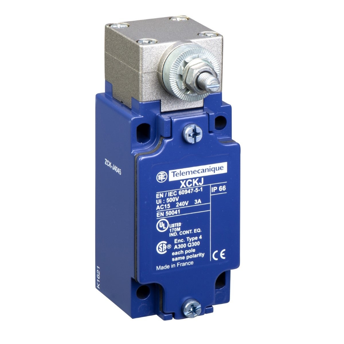 Limit switch body with spring return rotary head, Limit switches XC Standard, ZCKJ, w/o lever, fixed, 2C/O, snap, Pg13